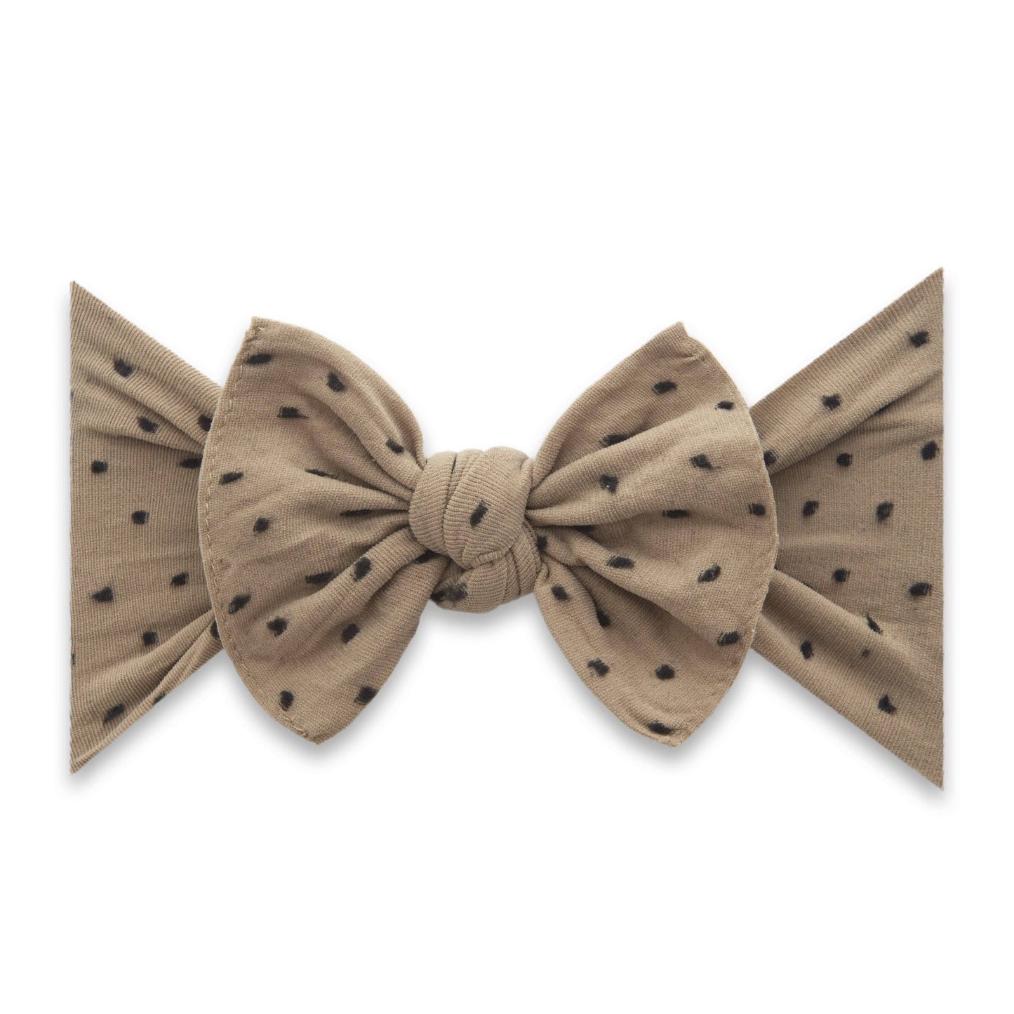 PATTERNED SHABBY KNOT: Latte / Black Dot