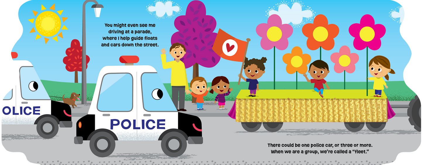 On Patrol with Police Car Children's Board Book