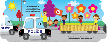 On Patrol with Police Car Children's Board Book