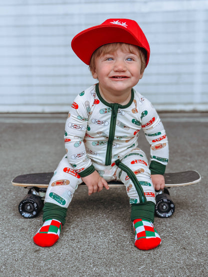 Red + Green Checker Infant & Kids Socks