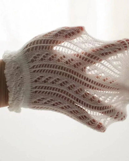 Ruffle Top Knee High Socks: One Size