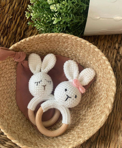 Bunny Baby Crochet Rattles