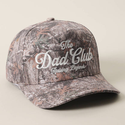 THE DAD CLUB RAISING LEGENDS Embroidered Camo Trucker Hat