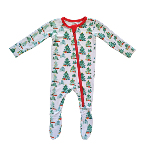 Christmas Tree Bamboo Footie