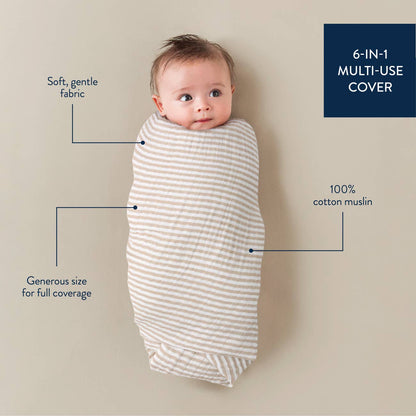 Breastfeeding Boss Nursing Cover: Chai Stripes