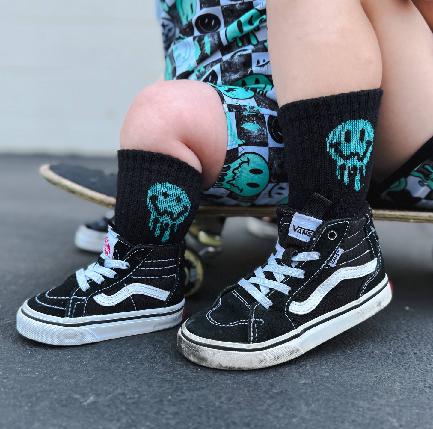 Aqua Smiley Infant & Kids Socks