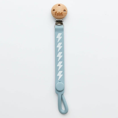 Blackout Lightning Bolt Pacifier Clip