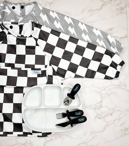 The Grayson Long Sleeve Bib - Checkered: Khaki