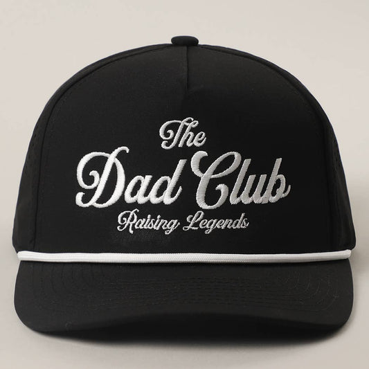 THE DAD CLUB Embroidered Performance Hat: BLACK