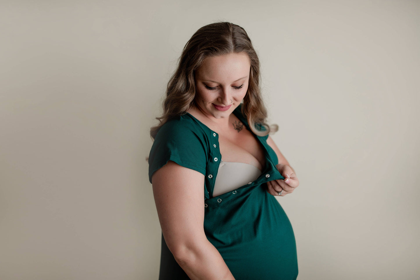 Forest Maternity Mommy Labor and Delivery Nursing Gown