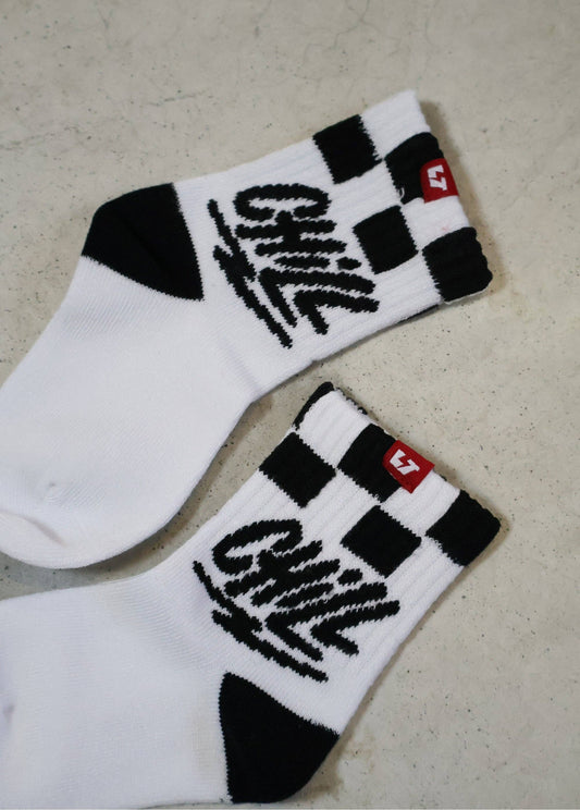 Chill Crew Socks White