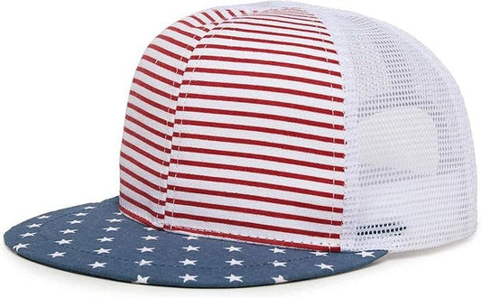 USA Flat Brim Snapback Hat - Kids