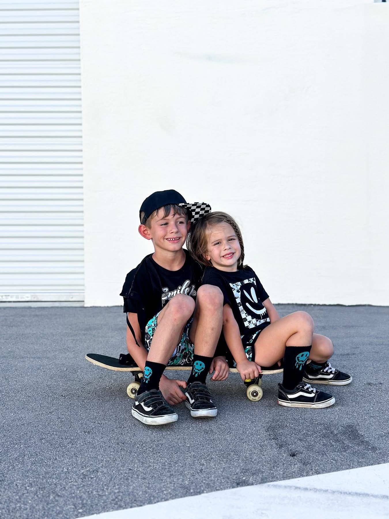 Aqua Smiley Infant & Kids Socks