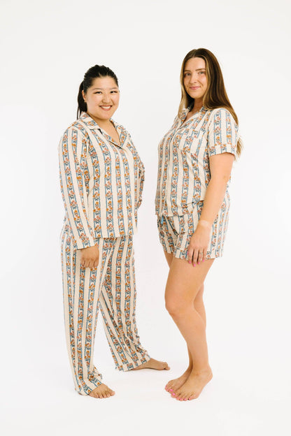 Cottage Bouquet Women's Two Piece Short Bamboo Set