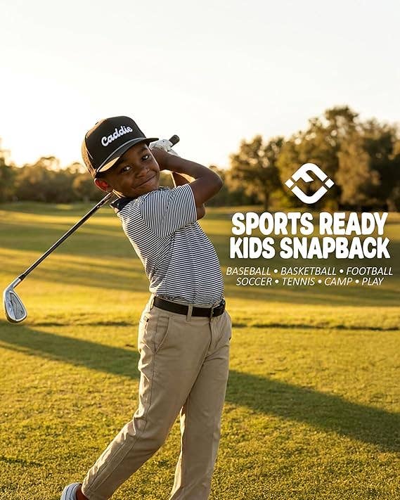 Caddie Kid's Water Resistant Golf Snapback Hat