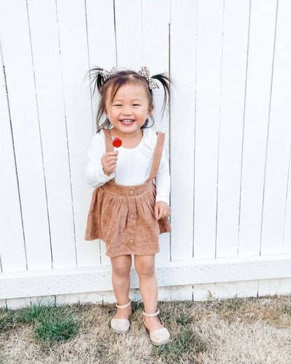 Praline Corduroy Suspender Skirt Dress