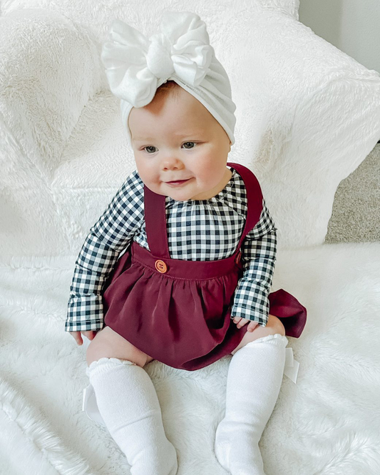 Merlot Suspender Skirt Dress
