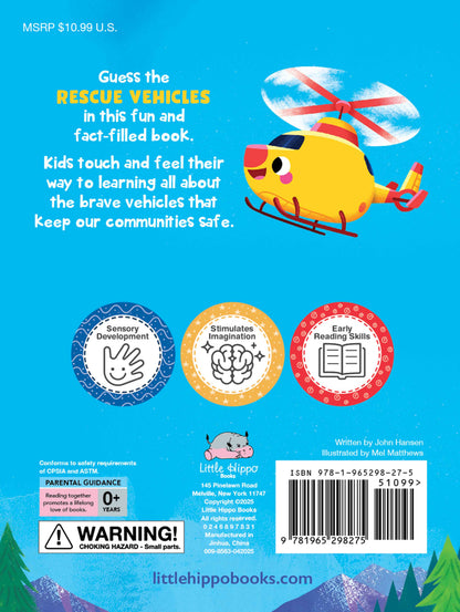 Rescue Vehicles - Silicone Touch & Feel Children's Board Book