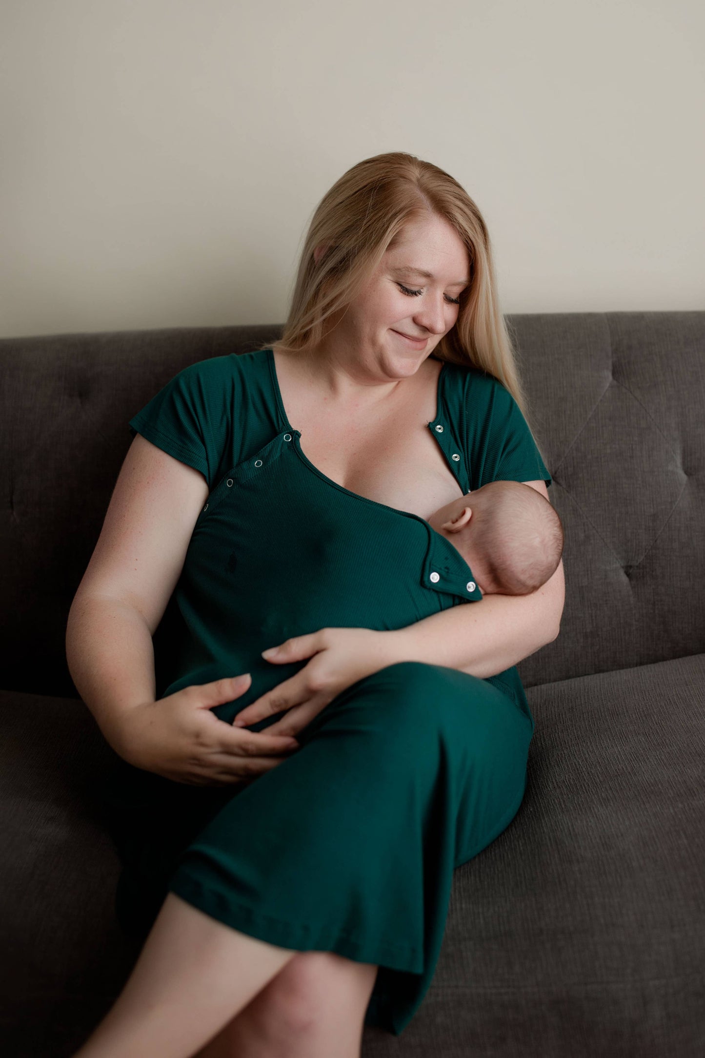 Forest Maternity Mommy Labor and Delivery Nursing Gown