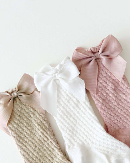 Cotton Lace Socks | Mocha