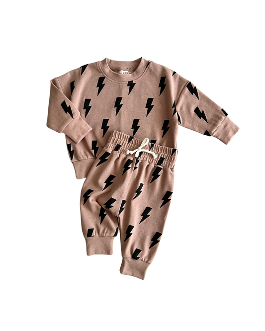 Mocha Bolts Infant & Toddler Jogger Set