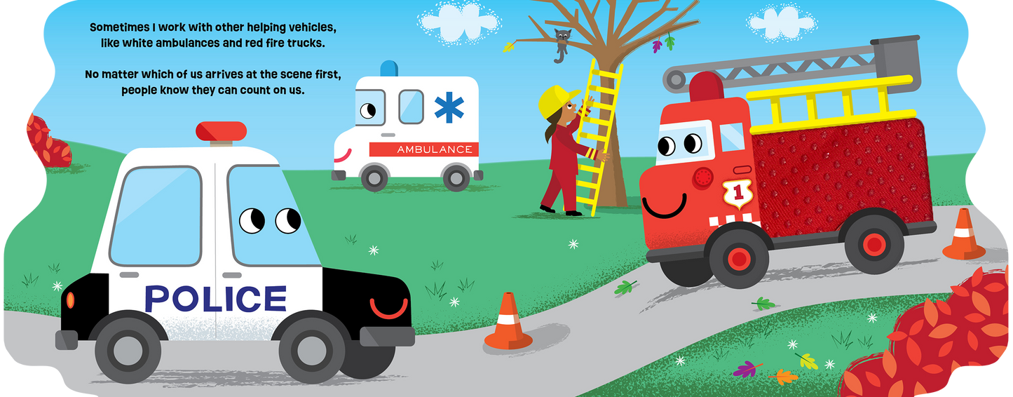 On Patrol with Police Car Children's Board Book