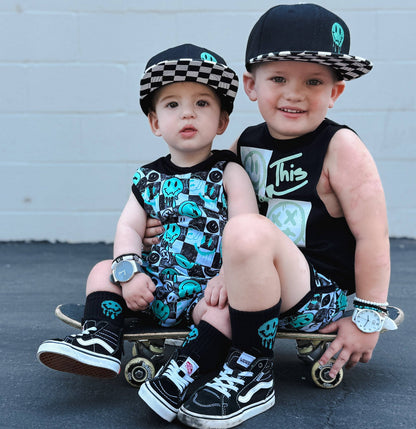 Aqua Smiley Infant & Kids Socks
