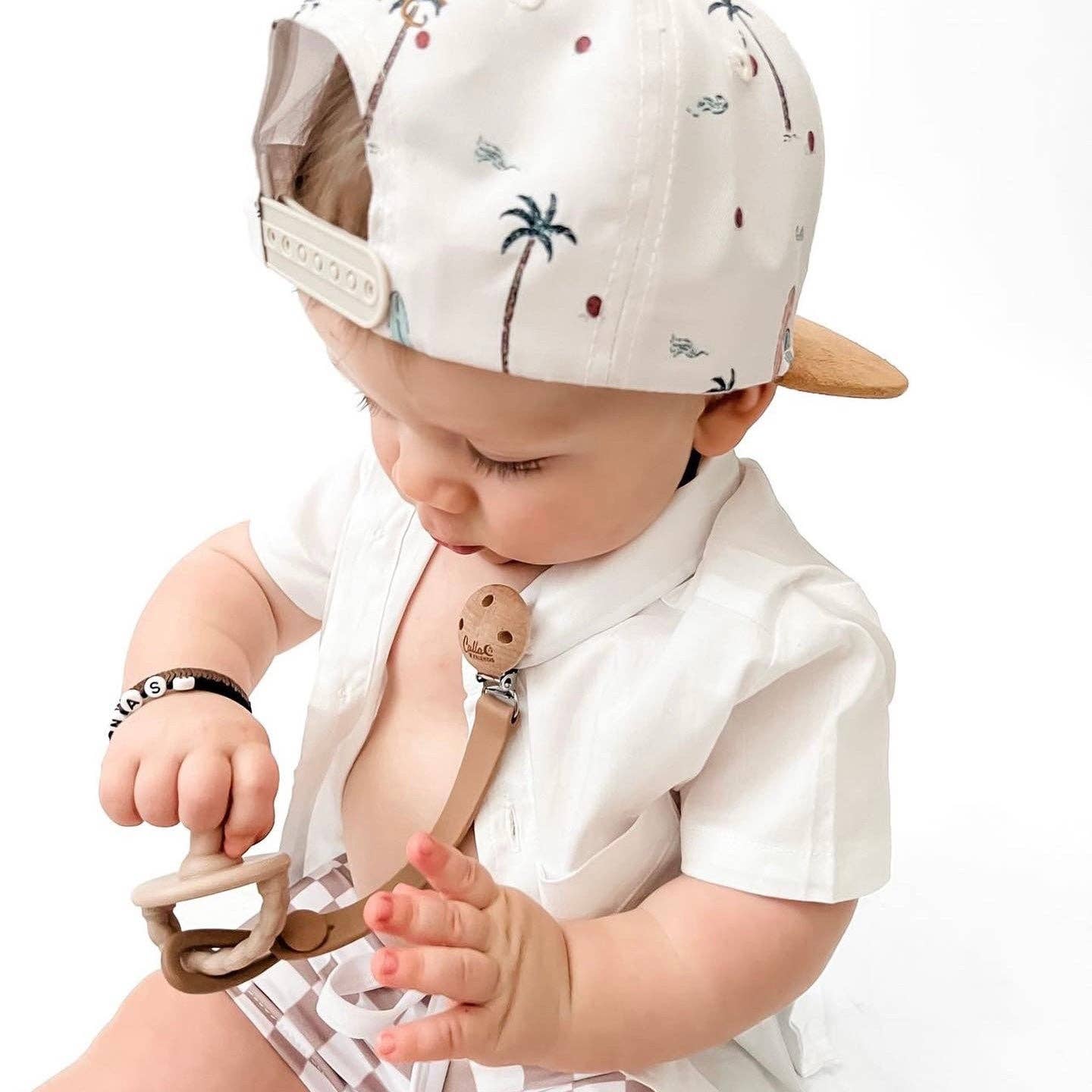 Blackout Lightning Bolt Pacifier Clip