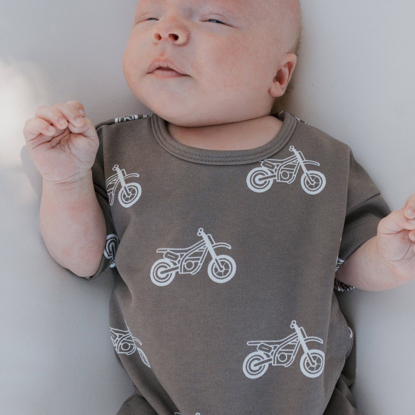 Neutral Dirt Bike French Terry Romper