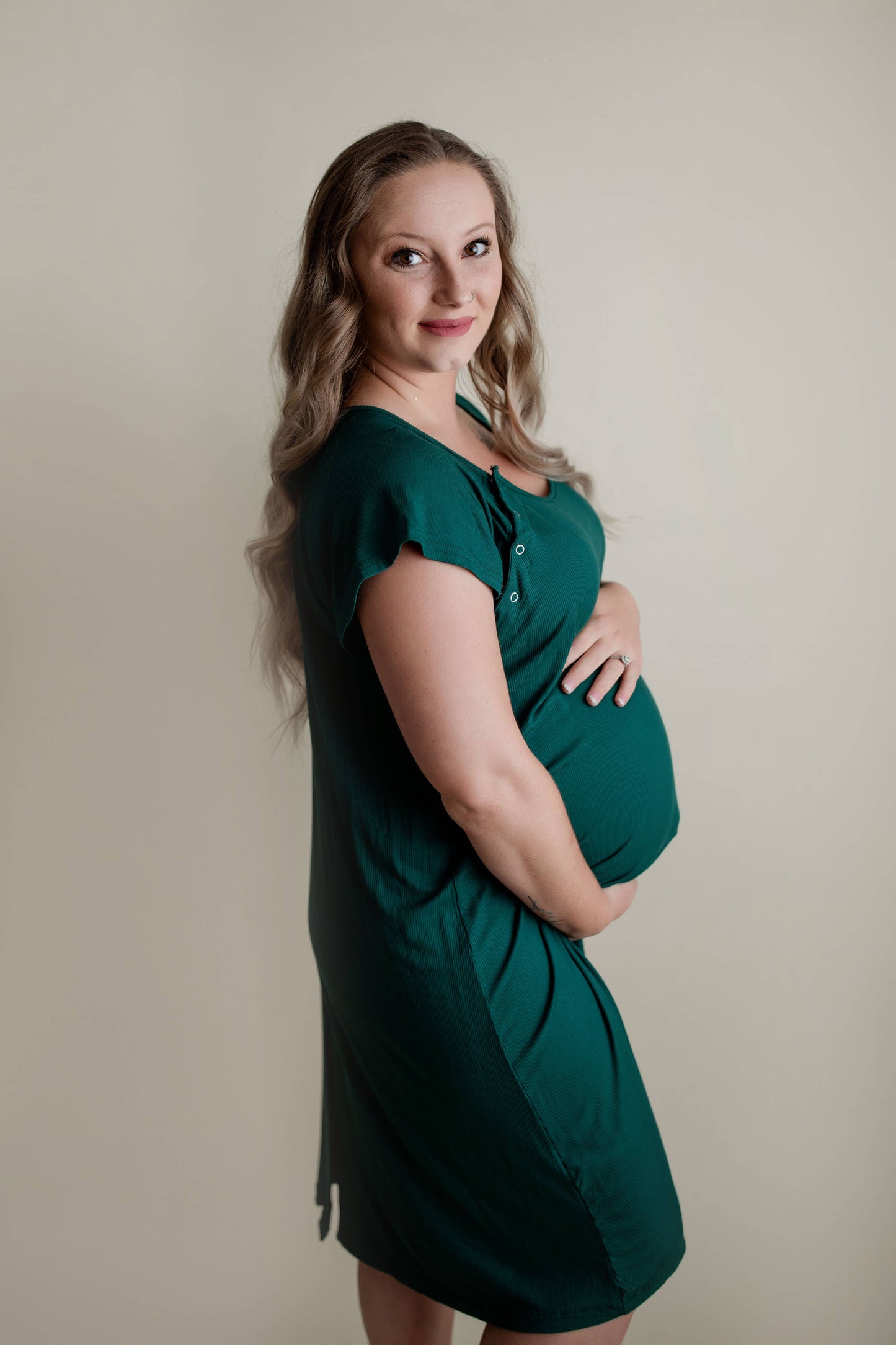 Forest Maternity Mommy Labor and Delivery Nursing Gown