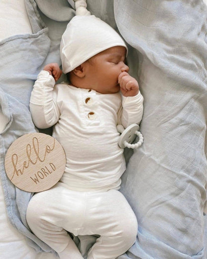 Newborn Baby Three Piece Set- White