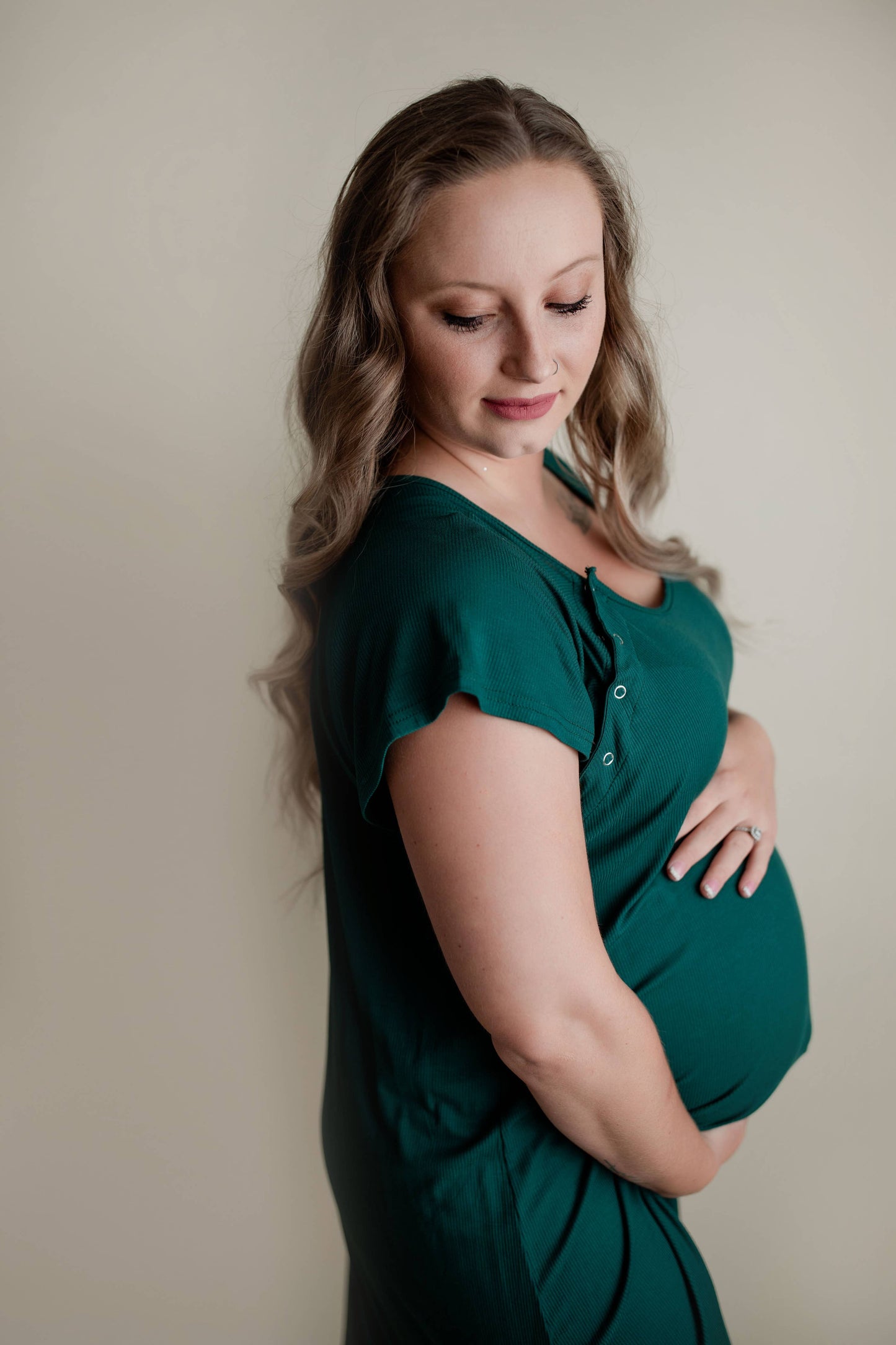 Forest Maternity Mommy Labor and Delivery Nursing Gown