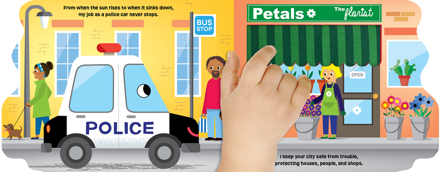 On Patrol with Police Car Children's Board Book