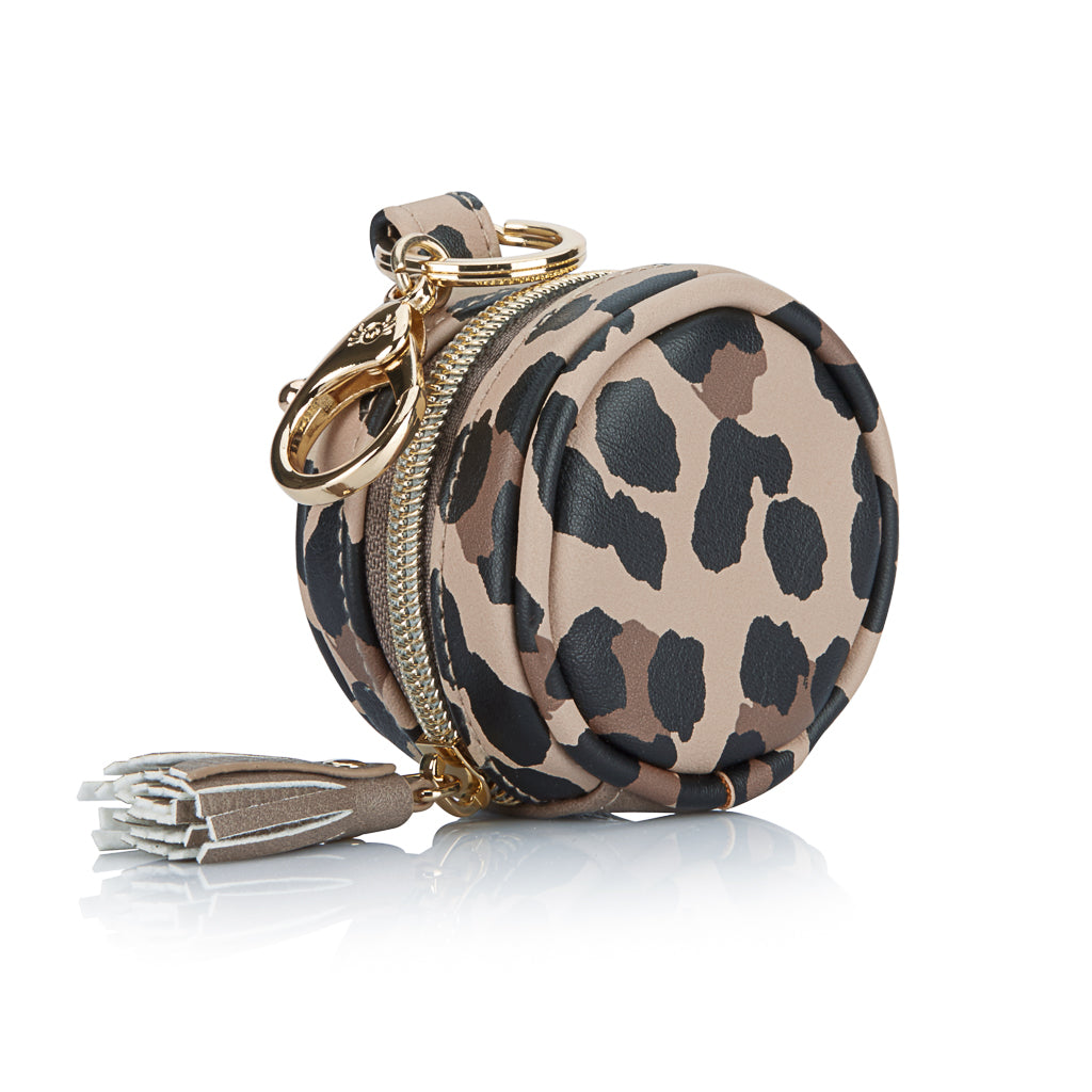Leopard Pacifier Pod Keychain