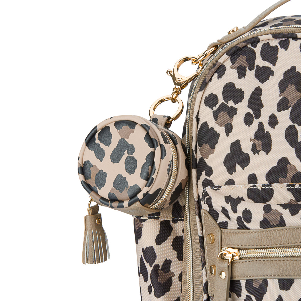 Leopard Pacifier Pod Keychain