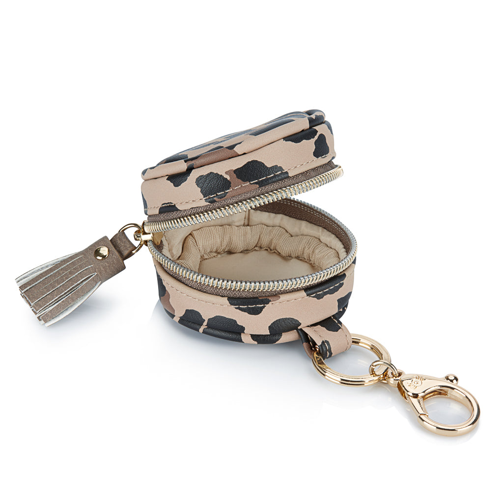 Leopard Pacifier Pod Keychain