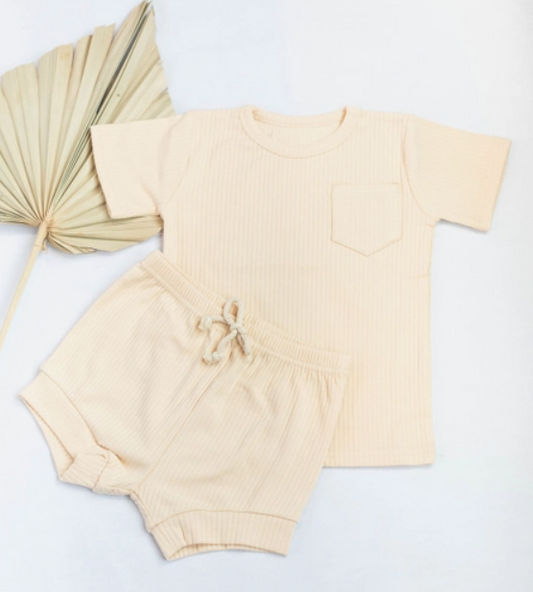 Cream Organic Two Piece Set