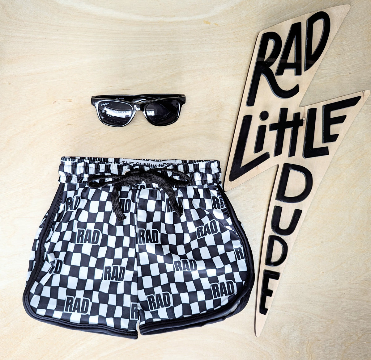 Rad Chequer Rad Checker Swim Shorts – Noah Loves Baby Boutique