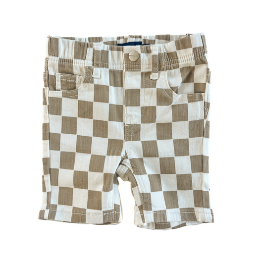 DENIM SHORTS - CHECKERS