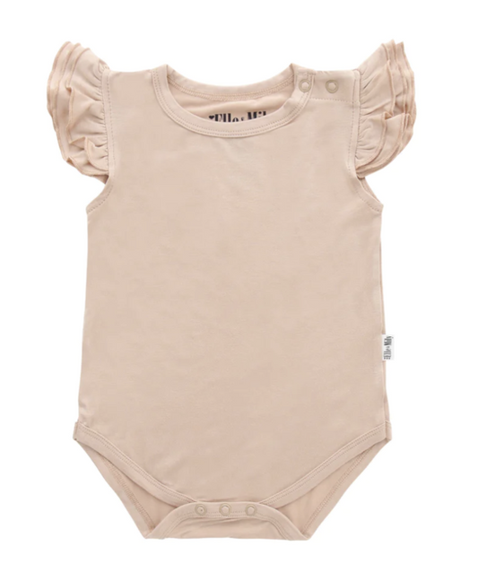 Nude Ruffle Bamboo Bodysuit