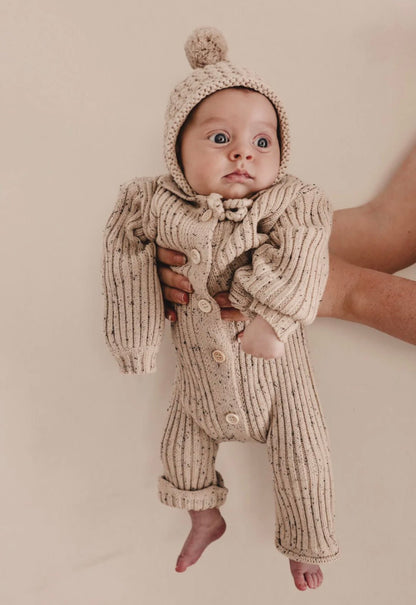 Chunky Speckle Ribbed Organic Lounge Suit