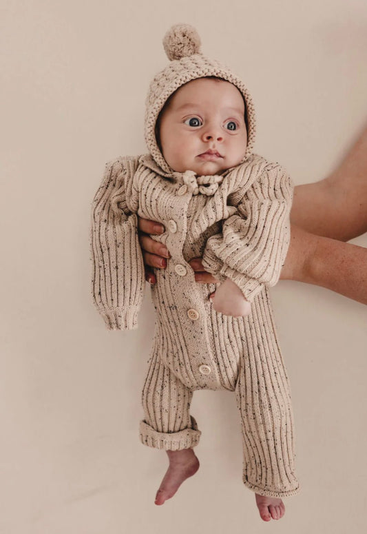 Chunky Speckle Ribbed Organic Lounge Suit