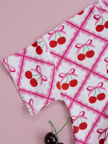 Shorts Set | Cherry Bow