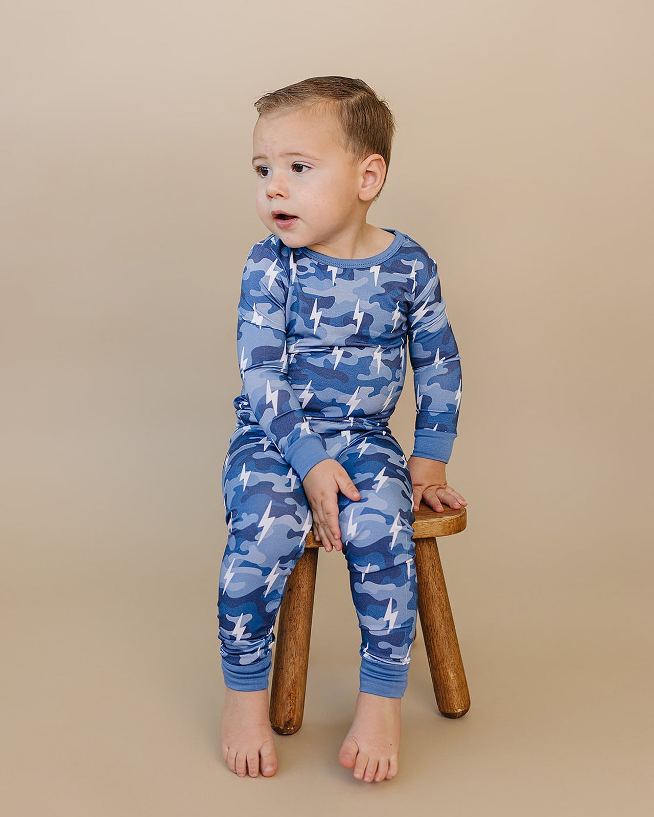 Bamboo Two Piece Set | Blue Camo Bolts - COLLECTIVE