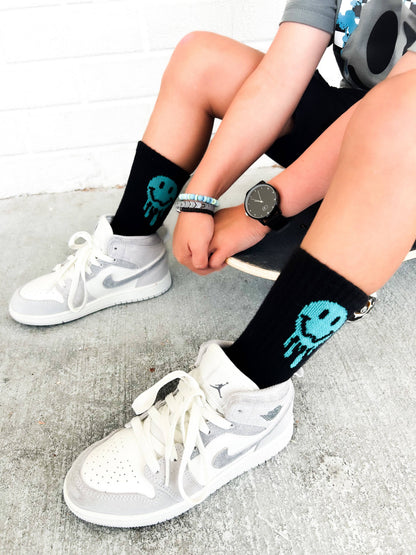 Aqua Smiley Infant & Kids Socks