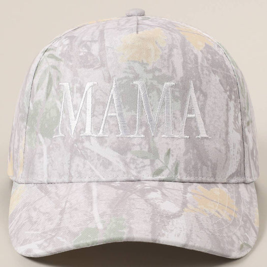 MAMA Embroidered Light Camo Trucker Hat