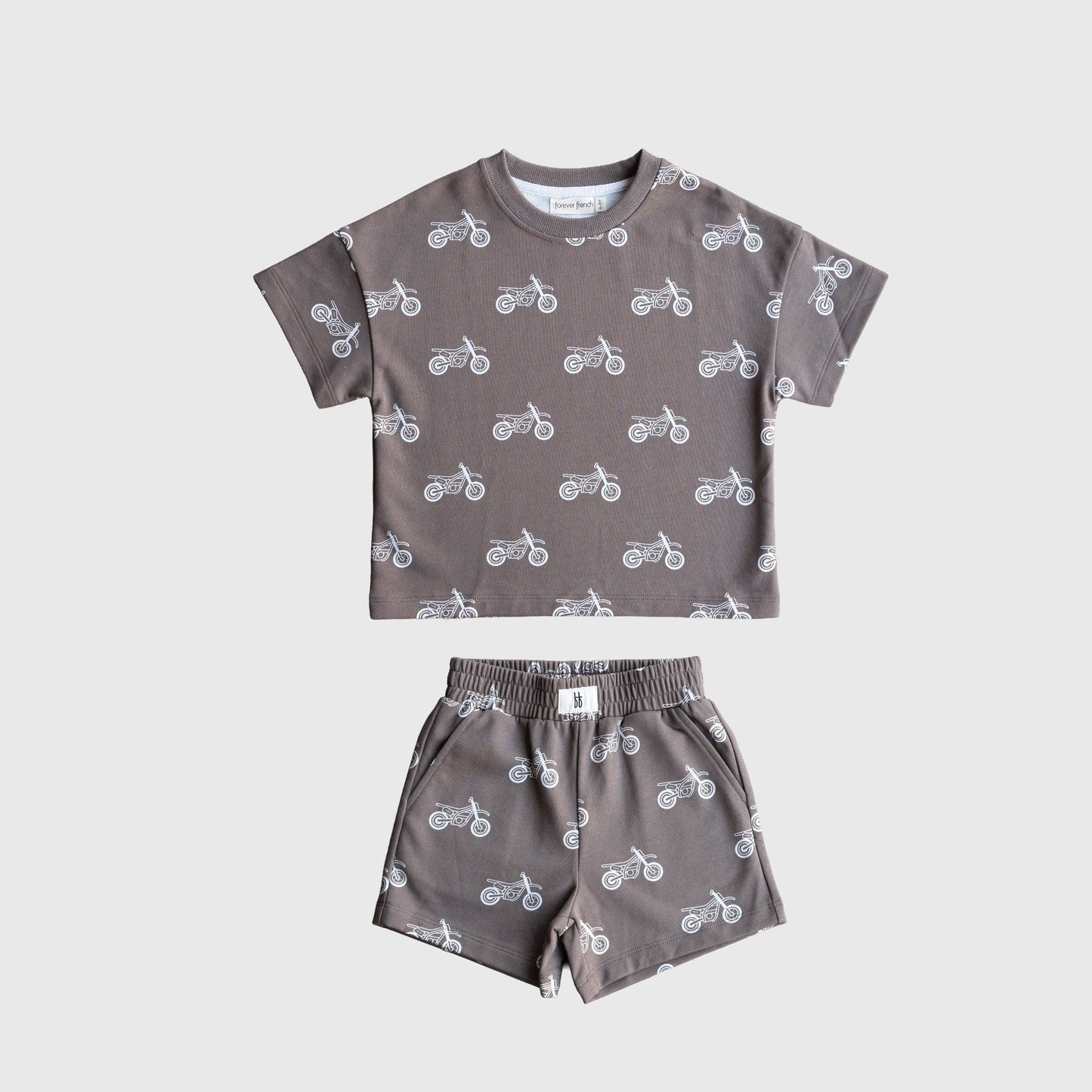 Neutral Dirt Bike French Terry Shorts Set