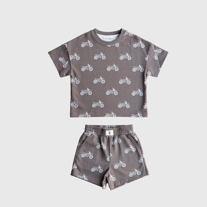 Neutral Dirt Bike French Terry Shorts Set