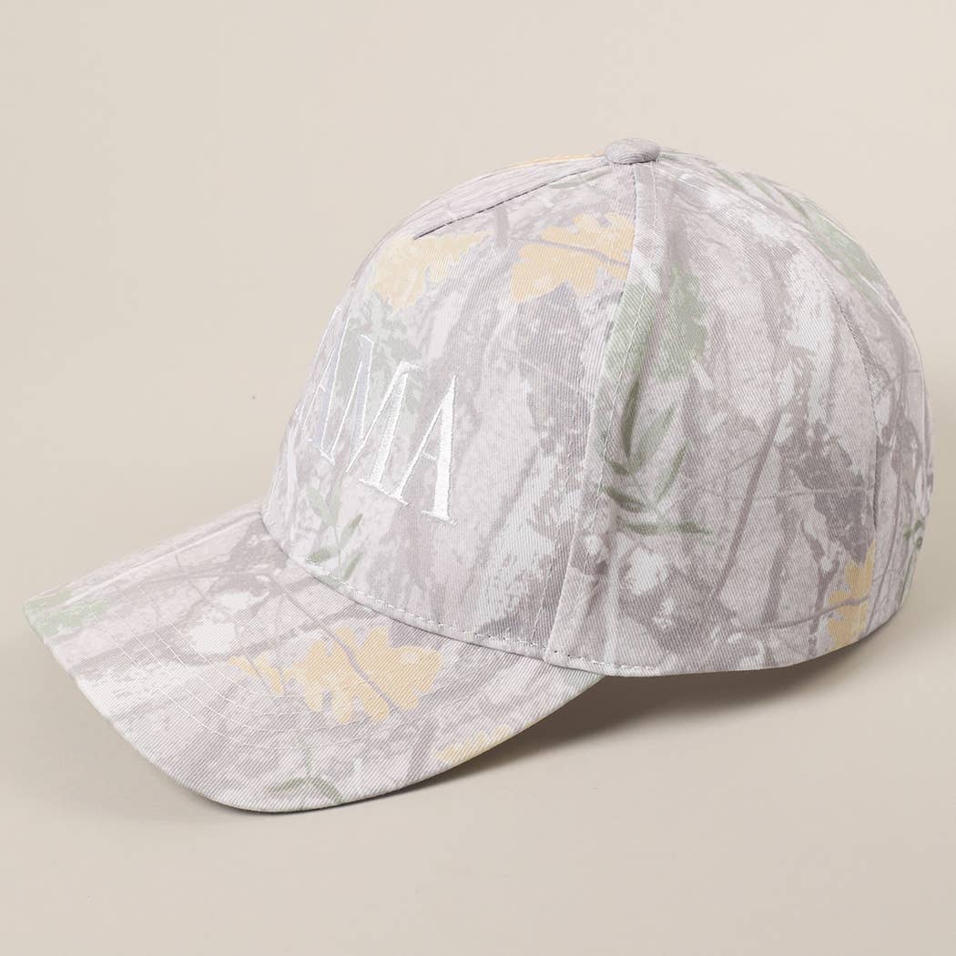 MAMA Embroidered Light Camo Trucker Hat