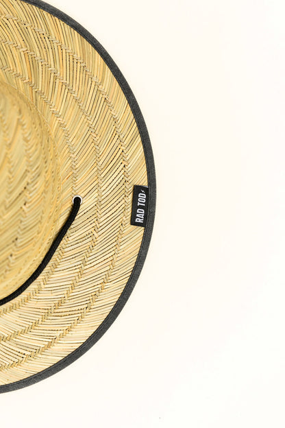 TODDLER STRAW HAT - ACID WASH BLACK